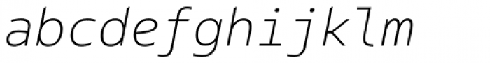 Bale Mono Thin Italic Font LOWERCASE
