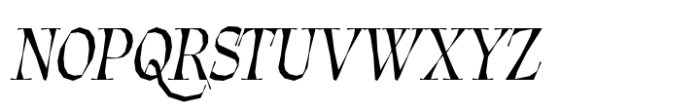 Balete Regular Italic Font UPPERCASE