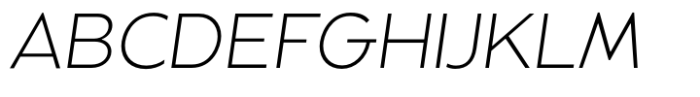Balgin Extra Light Italic Font UPPERCASE