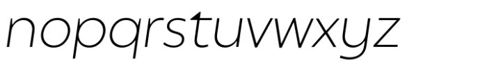 Balgin Extra Light Italic Font LOWERCASE