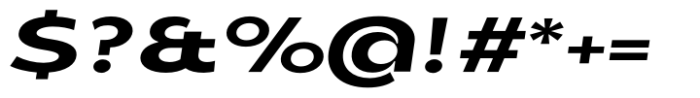 Balgin Semi Bold Expanded Italic Font OTHER CHARS