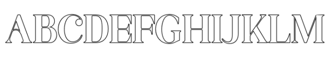 Balgino Display Outline Font UPPERCASE