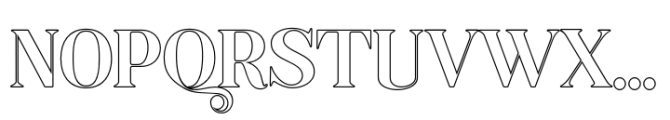 Balgino Display Outline Font UPPERCASE
