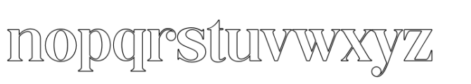 Balgino Display Outline Font LOWERCASE