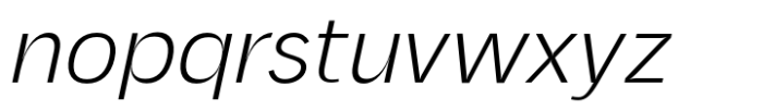 Baline Extra Light Italic Font LOWERCASE