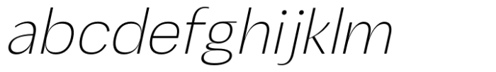 Baline Thin Italic Font LOWERCASE