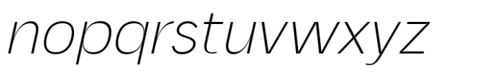 Baline Thin Italic Font LOWERCASE
