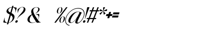 Baliths Serif Italic Condensed Font OTHER CHARS