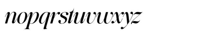 Baliths Serif Italic Condensed Font LOWERCASE