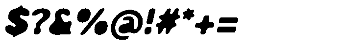 Balium Blur Extra Bold Fill Oblique Font OTHER CHARS