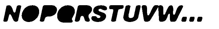 Balium Blur Extra Bold Fill Oblique Font UPPERCASE