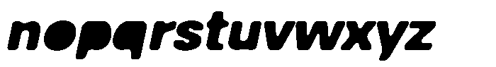Balium Blur Extra Bold Fill Oblique Font LOWERCASE
