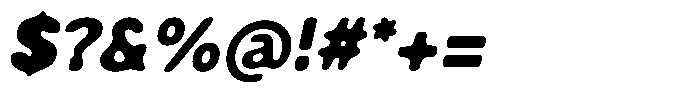Balium Blur Extra Bold Oblique Font OTHER CHARS