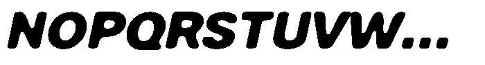 Balium Blur Extra Bold Oblique Font UPPERCASE