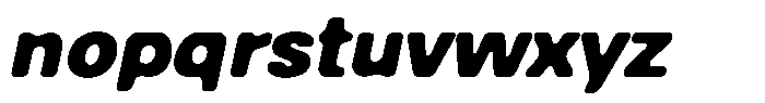 Balium Blur Extra Bold Oblique Font LOWERCASE