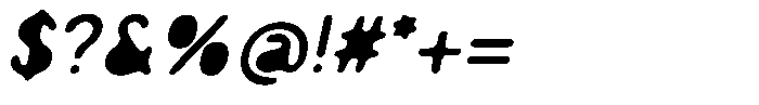 Balium Blur Regular Fill Oblique Font OTHER CHARS
