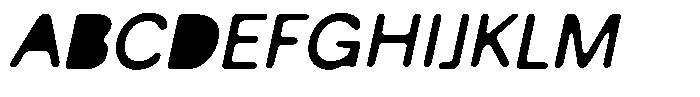 Balium Blur Regular Fill Oblique Font UPPERCASE