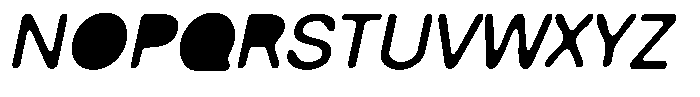 Balium Blur Regular Fill Oblique Font UPPERCASE
