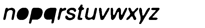 Balium Blur Regular Fill Oblique Font LOWERCASE