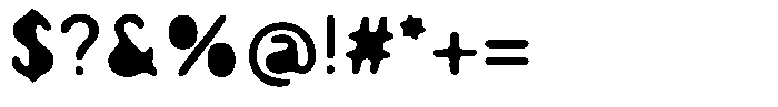 Balium Blur Regular Filled Font OTHER CHARS