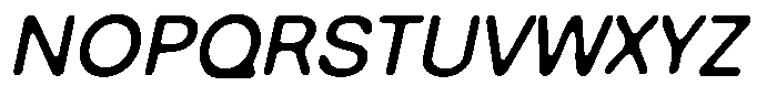 Balium Blur Regular Oblique Font UPPERCASE