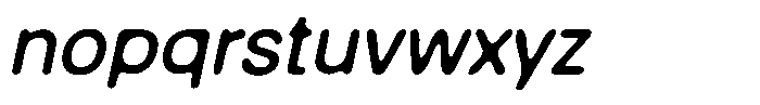 Balium Blur Regular Oblique Font LOWERCASE
