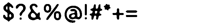 Balium Blur Regular Font OTHER CHARS