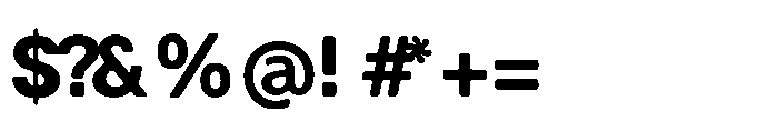 Balium Bold Bad Kerning Font OTHER CHARS