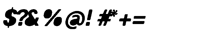 Balium Bold Oblique BKF Font OTHER CHARS