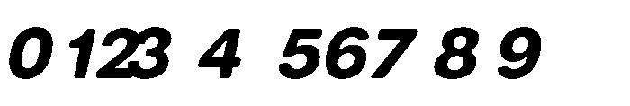 Balium Bold Oblique Bad Kerning Font OTHER CHARS
