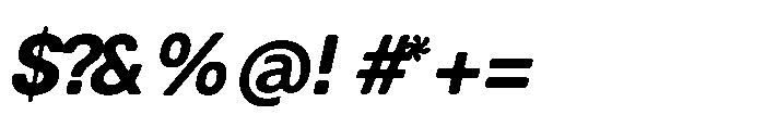 Balium Bold Oblique Bad Kerning Font OTHER CHARS