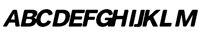 Balium Bold Oblique Bad Kerning Font UPPERCASE