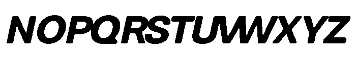 Balium Bold Oblique Bad Kerning Font UPPERCASE