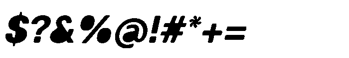 Balium Bold Oblique Fill Font OTHER CHARS