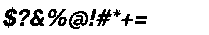 Balium Bold Oblique Font OTHER CHARS