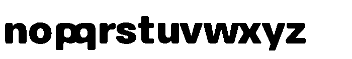 Balium Extra Bold Bad Kerning Font LOWERCASE