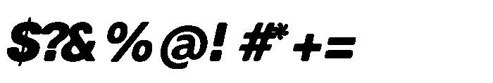 Balium Extra Bold Oblique Bad Kerning Font OTHER CHARS