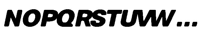 Balium Extra Bold Oblique Bad Kerning Font UPPERCASE