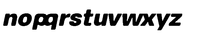 Balium Extra Bold Oblique Bad Kerning Font LOWERCASE