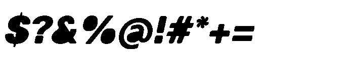 Balium Extra Bold Oblique Fill Font OTHER CHARS