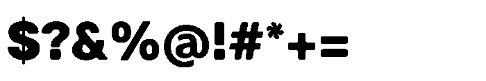 Balium Extra Bold Font OTHER CHARS