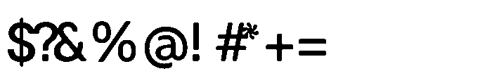 Balium Medium Bad Kerning Font OTHER CHARS