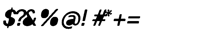 Balium Medium Oblique BKF Font OTHER CHARS