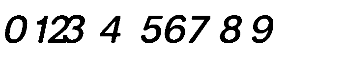 Balium Medium Oblique Bad Kerning Font OTHER CHARS