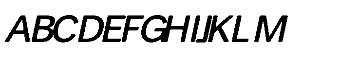 Balium Medium Oblique Bad Kerning Font UPPERCASE