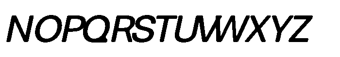 Balium Medium Oblique Bad Kerning Font UPPERCASE