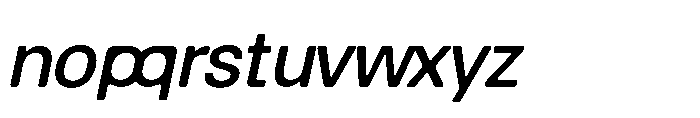 Balium Medium Oblique Bad Kerning Font LOWERCASE