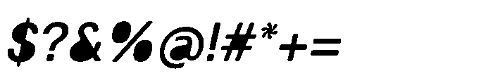 Balium Medium Oblique Fill Font OTHER CHARS