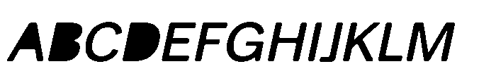 Balium Medium Oblique Fill Font UPPERCASE