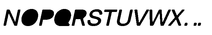 Balium Medium Oblique Fill Font UPPERCASE